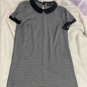 Checkered Black and White Mini Dress